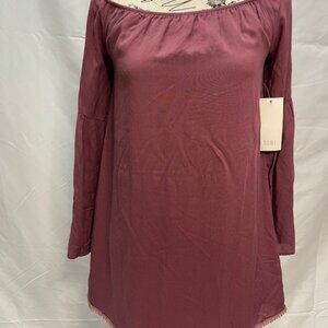 TOBI Off The Shoulder 3/4 length sleeves, Teal Blouse, Size P/S